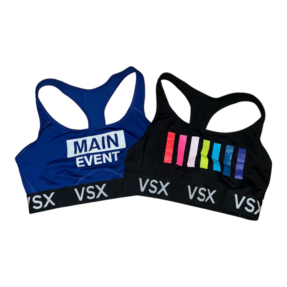 Victoria’s Secret VSX Sport Bra | Rainbow Striped | Medium